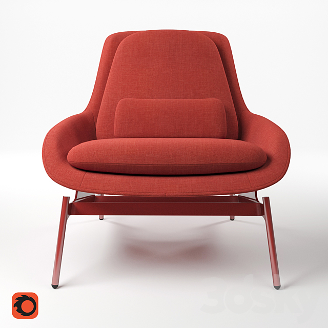 Field Lounge Chair 3DS Max Model - thumbnail 2