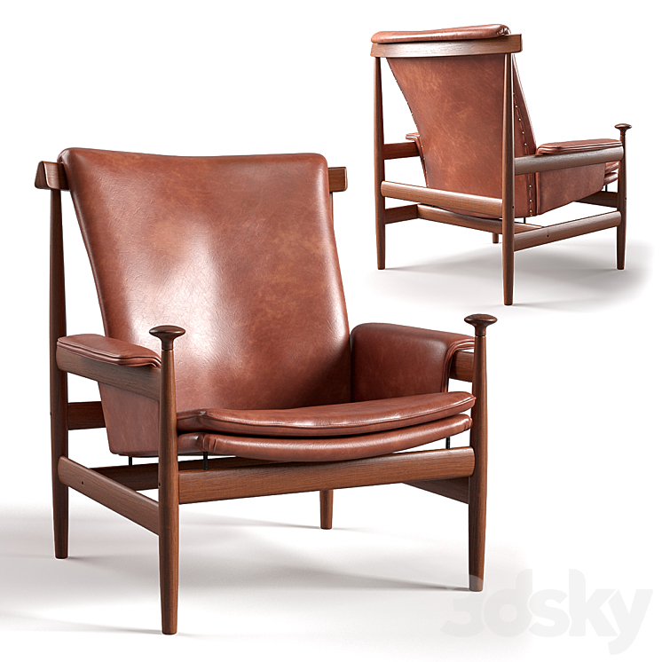 Finn Juhl Lounge Chair for France & Sons 3DS Max - thumbnail 1