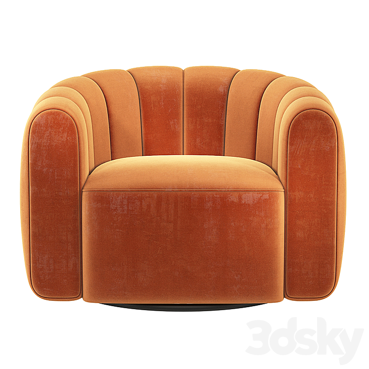 Fitz Russet Chair CB2 3DS Max Model - thumbnail 2