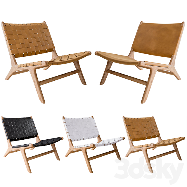 Flat Leather and Leather Marlboro Chairs 3ds Max - thumbnail 1