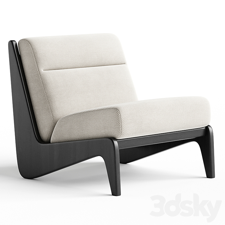 Fletcher Armless Chair Natural 3DS Max Model - thumbnail 3