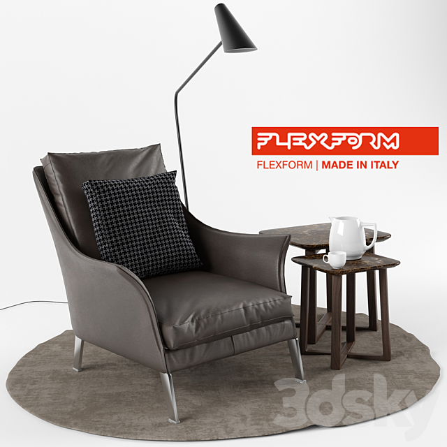 Flexform Boss Armchair 3DSMax File - thumbnail 1