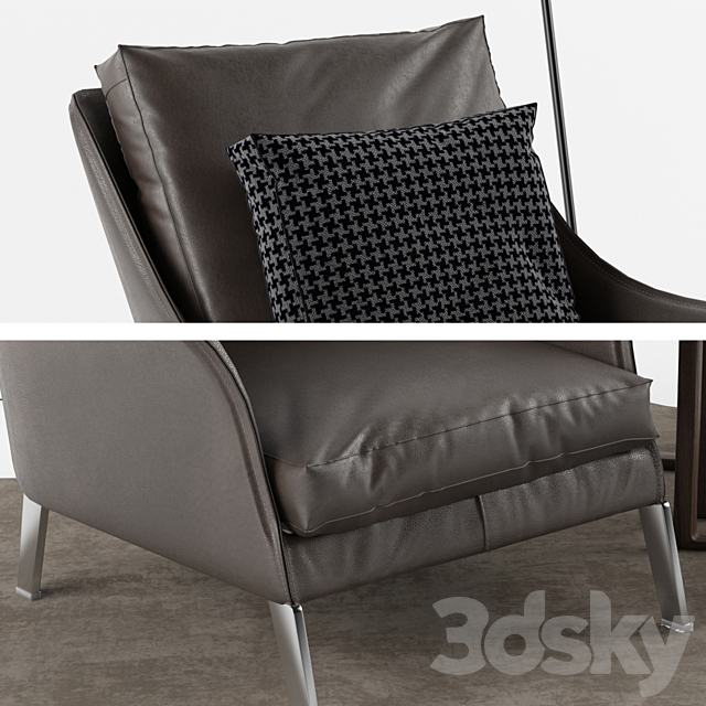 Flexform Boss Armchair 3DSMax File - thumbnail 2