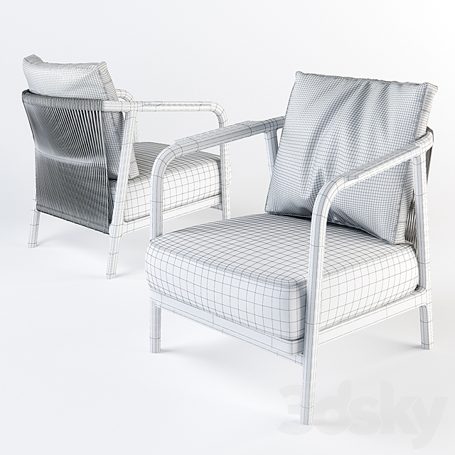 Flexform Crono armchair 3DSMax File - thumbnail 3