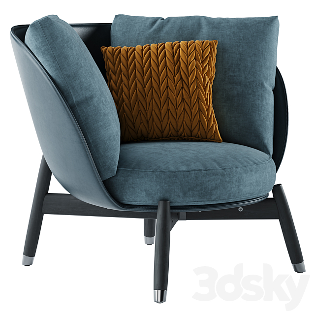 Flexform Eri armchair 3ds Max - thumbnail 3