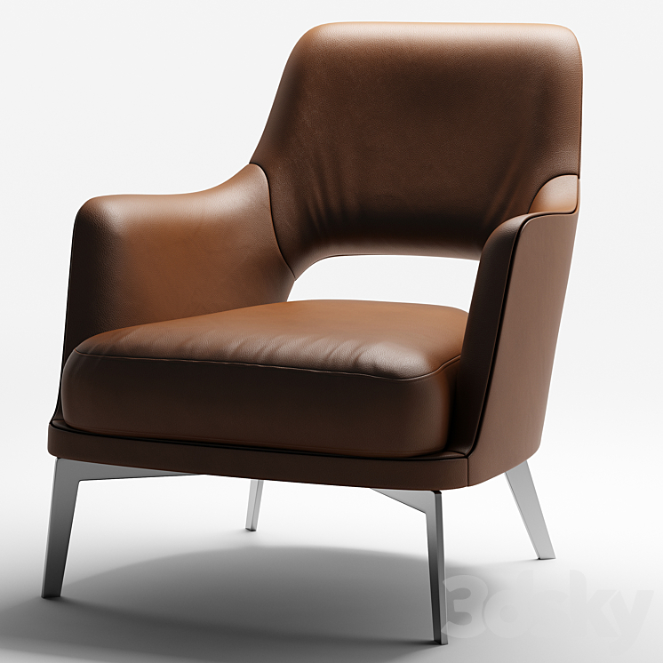 Flexform gatsby armchair 3DS Max - thumbnail 2