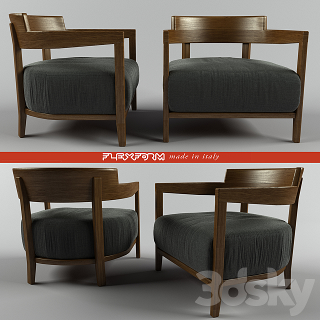 Flexform Jenny armchair 3DSMax File - thumbnail 2