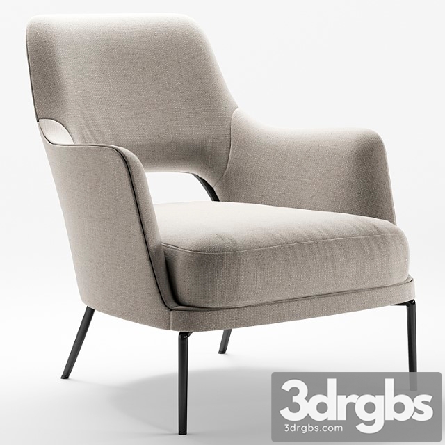 Flexform joyce armchair 3dsmax Download - thumbnail 1