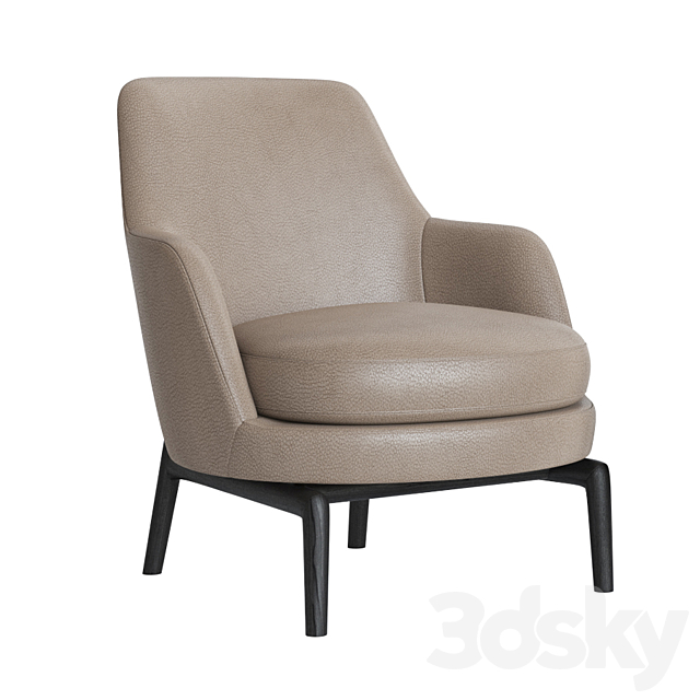 Flexform Leda Armchair 3DS Max Model - thumbnail 2