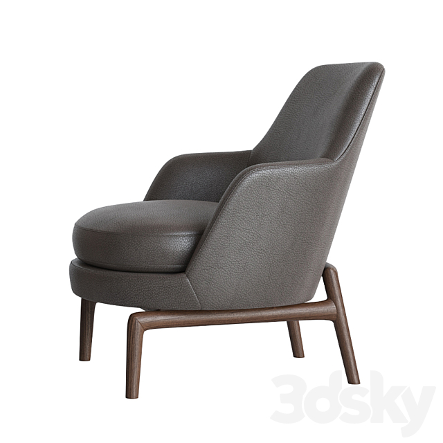 Flexform Leda Armchair 3DS Max Model - thumbnail 3