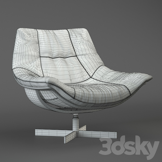 FLIGHT ARMCHAIR Roche Bobois 3ds Max - thumbnail 3