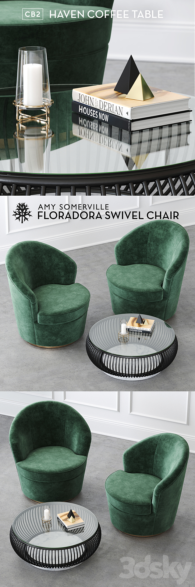 Floradora Swivel chair 3DS Max Model - thumbnail 2