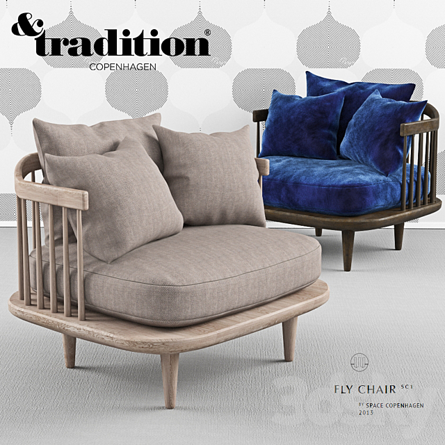 fly chair andtradition 3DS Max Model - thumbnail 2