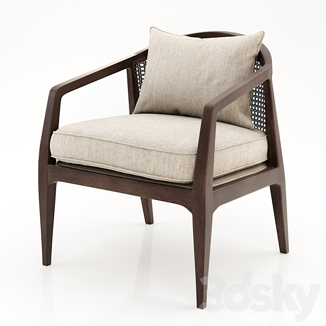 Four Hands Alexandria Accent Chair 3ds Max - thumbnail 1