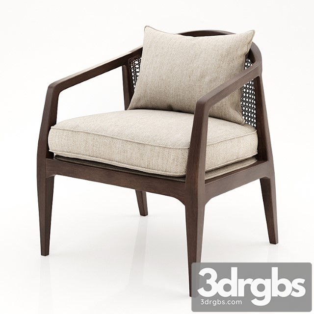 Four hands alexandria accent chair 3dsmax Download - thumbnail 1