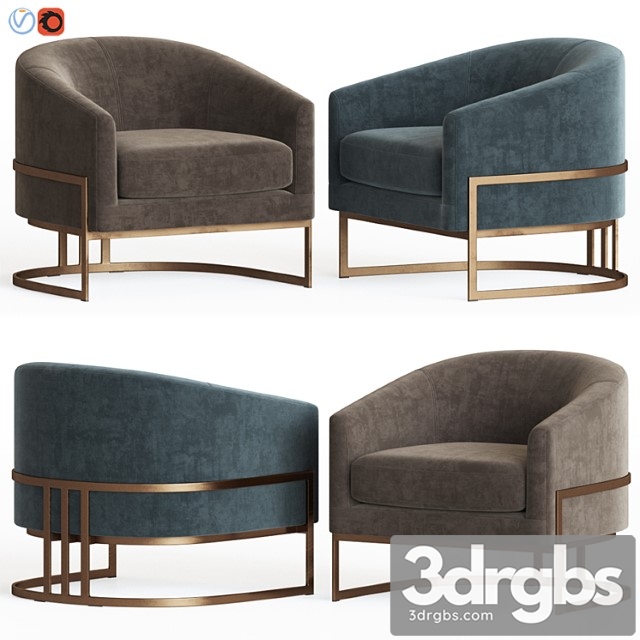 Four hands ashford corbin chair 3dsmax Download - thumbnail 1