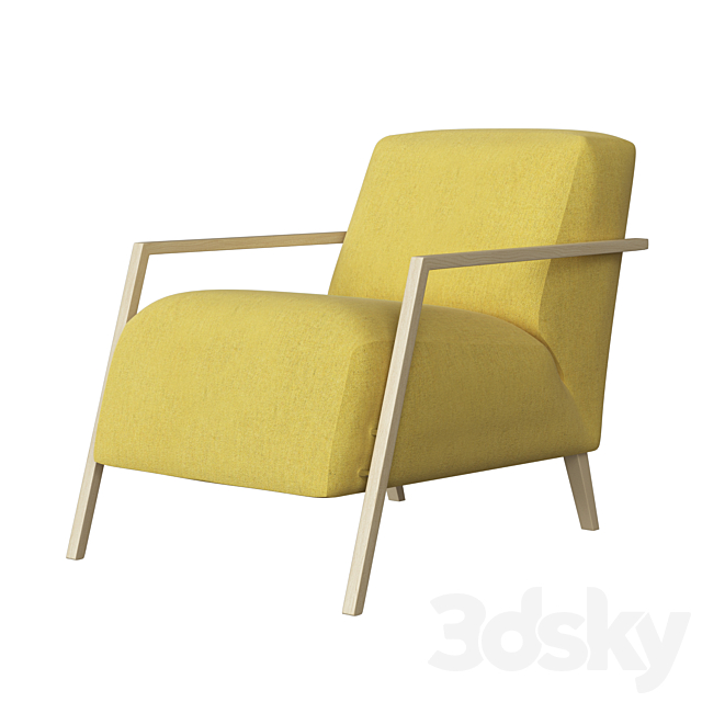 Foxi armchair 3ds Max - thumbnail 1