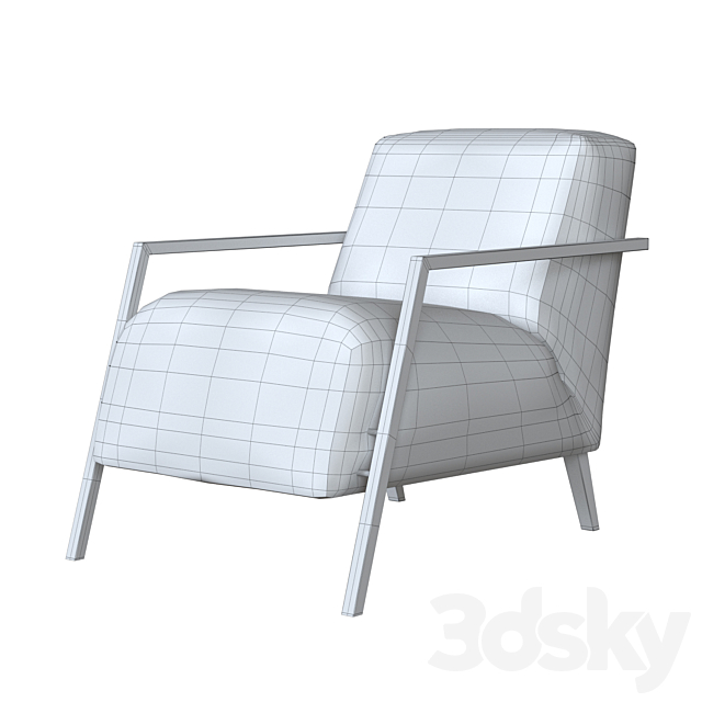 Foxi armchair 3ds Max - thumbnail 2