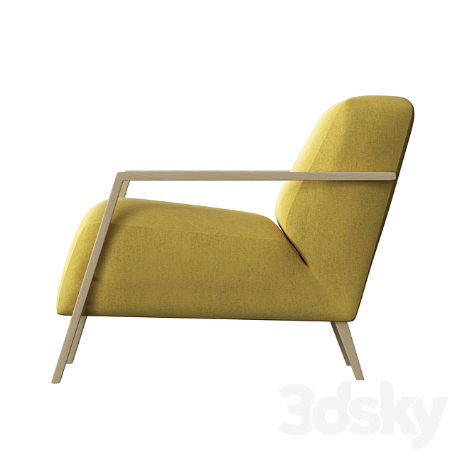 Foxi armchair 3ds Max - thumbnail 3