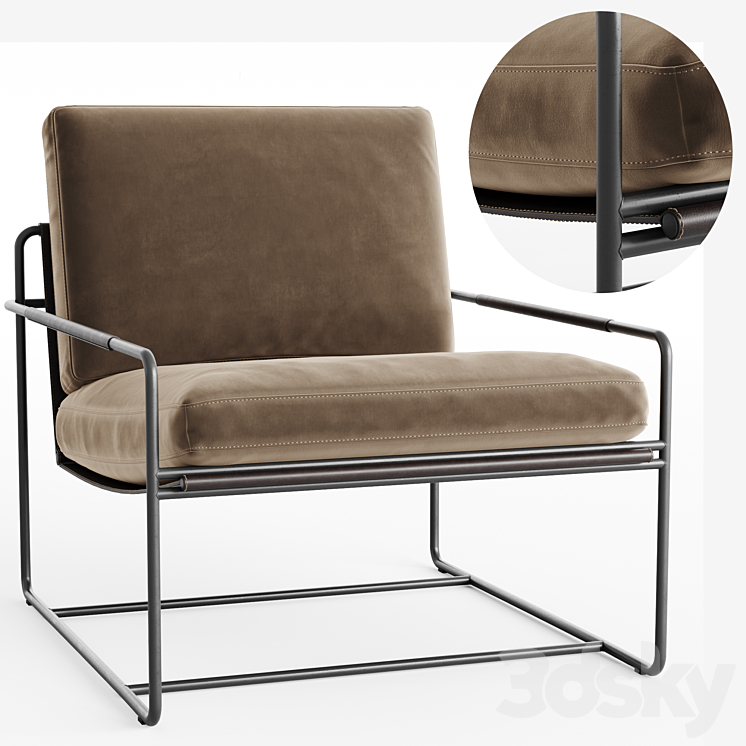 Frag Riviera Armchair 3DS Max - thumbnail 1