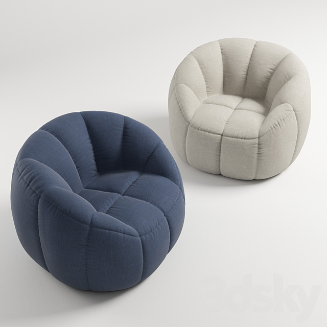 Frameless chair 3DS Max Model - thumbnail 2