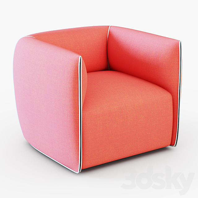 Francesco Bettoni Mia Armchair 3ds Max - thumbnail 1