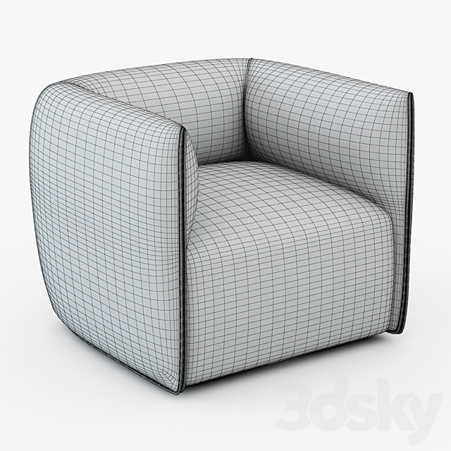 Francesco Bettoni Mia Armchair 3ds Max - thumbnail 2