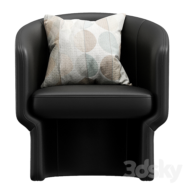 Franco Chair Mustard 3DS Max Model - thumbnail 2