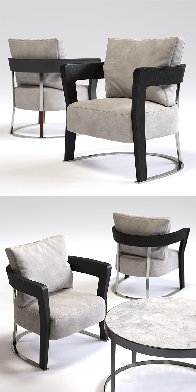 Fratelli Longhi AGATHA Armchair 3ds Max - thumbnail 2