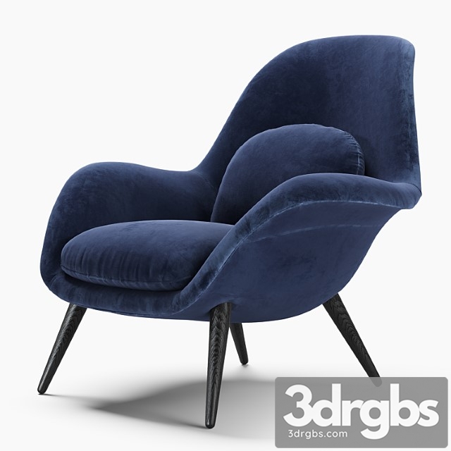 Fredericia Swoon Chair 3dsmax Download - thumbnail 1