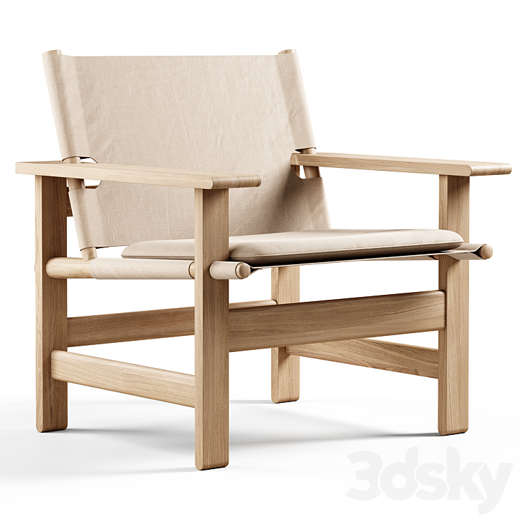 Fredericia – The Canvas Chair By Børge Mogensen 3DS Max Model - thumbnail 1