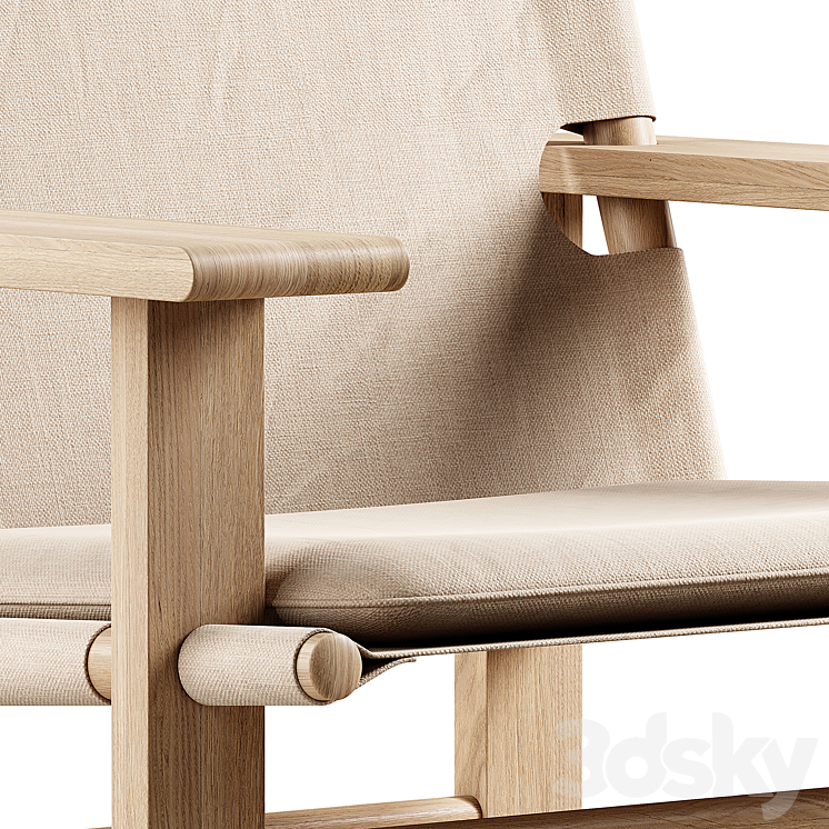 Fredericia – The Canvas Chair By Børge Mogensen 3DS Max Model - thumbnail 2