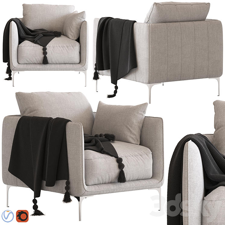 Freedom Andrea Armchair 3DS Max - thumbnail 1