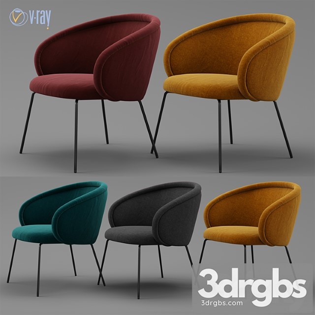 Freifrau Ona Cocktail Chair 3dsmax Download - thumbnail 1