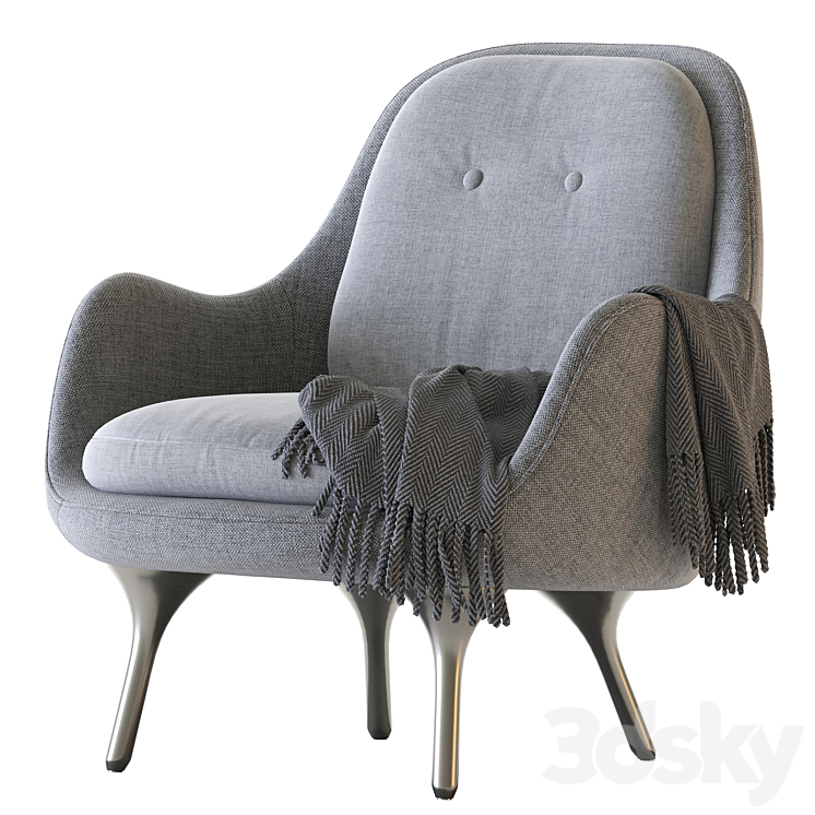 Fri Easy Chair 3DS Max Model - thumbnail 1