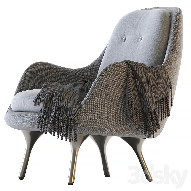 Fri Easy Chair 3DS Max Model - thumbnail 2