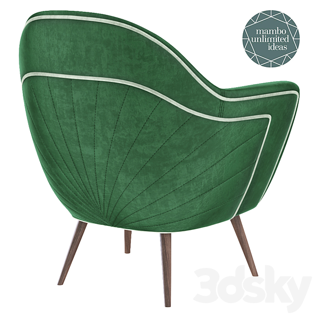 Frida Armchair 3DS Max Model - thumbnail 2