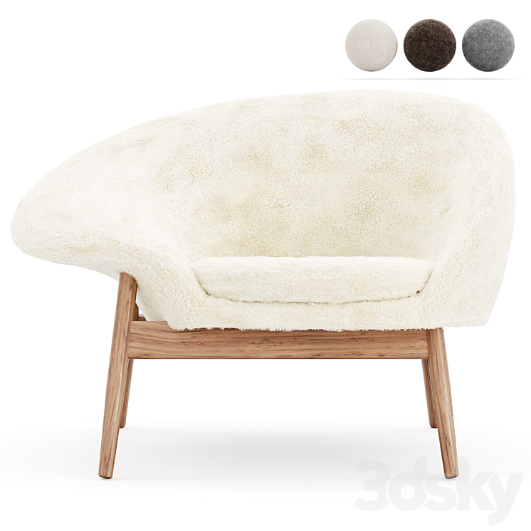 Fried Egg Armchair by Warm Nordic 3DS Max Model - thumbnail 3