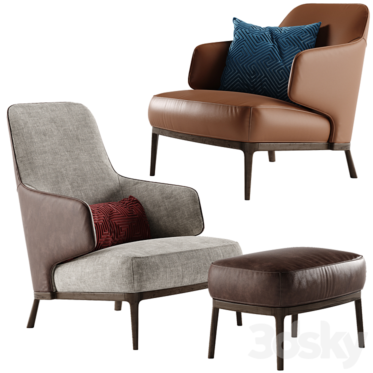 Frigerio Salotti Amanda armchair 3DS Max - thumbnail 1