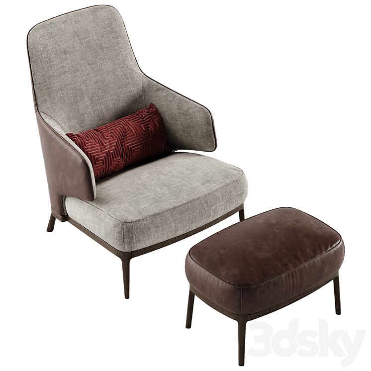 Frigerio Salotti Amanda armchair 3DS Max - thumbnail 2