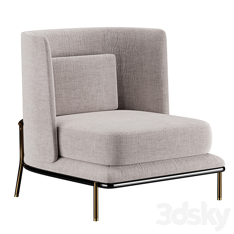 Gae Armchair by Aster 3DS Max Model - thumbnail 1