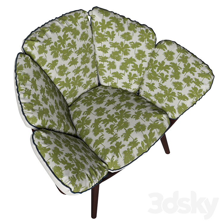 Galimberti Nino Viola armchair 3DS Max - thumbnail 2