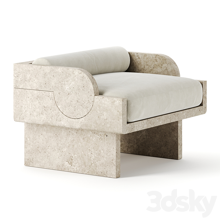 Gallipoli Armchair by Stephane Parmentier 3DS Max - thumbnail 1