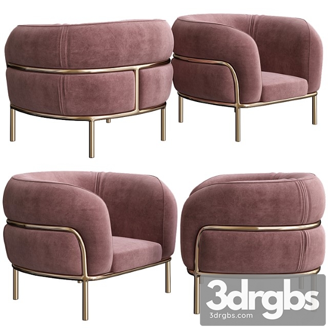 Gallotti & radice sophie armchair 3dsmax Download - thumbnail 1