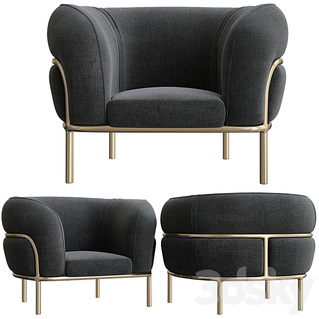 Gallotti & Radice Sophie Armchair 3DSMax File - thumbnail 1