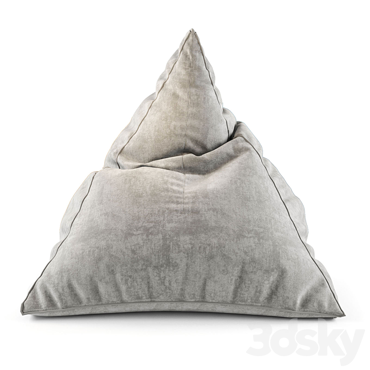 GANDIABLASCO SAIL OUTDOOR Fabric bean bag pouf 3DS Max Model - thumbnail 1