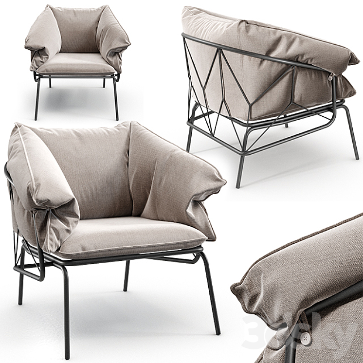 Garda Ataman Mesh Armchair 3DS Max - thumbnail 1