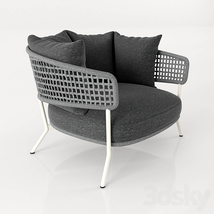 garden armchair 3DS Max Model - thumbnail 1