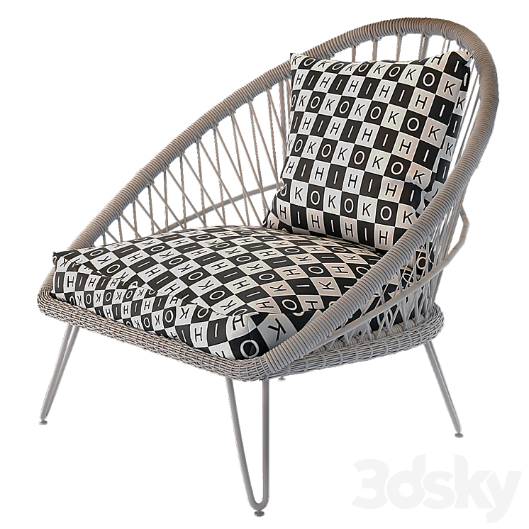 Garden Armchair 3DS Max - thumbnail 2