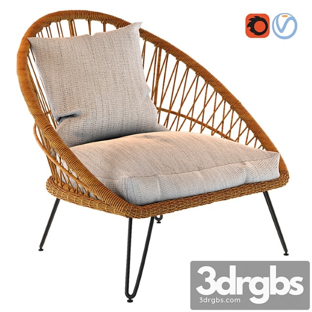 Garden armchair 3dsmax Download - thumbnail 1